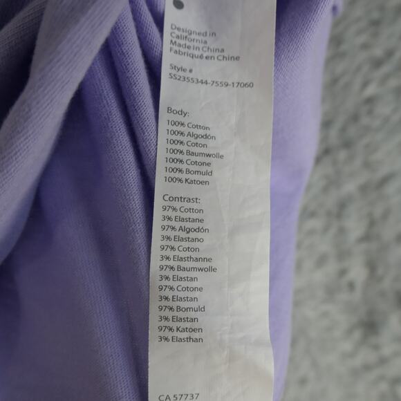 NEW Fabletics Front Twist Tee Womens XL or 12 14 Purple Knotted Athletic Hike - Picture 12 of 14
